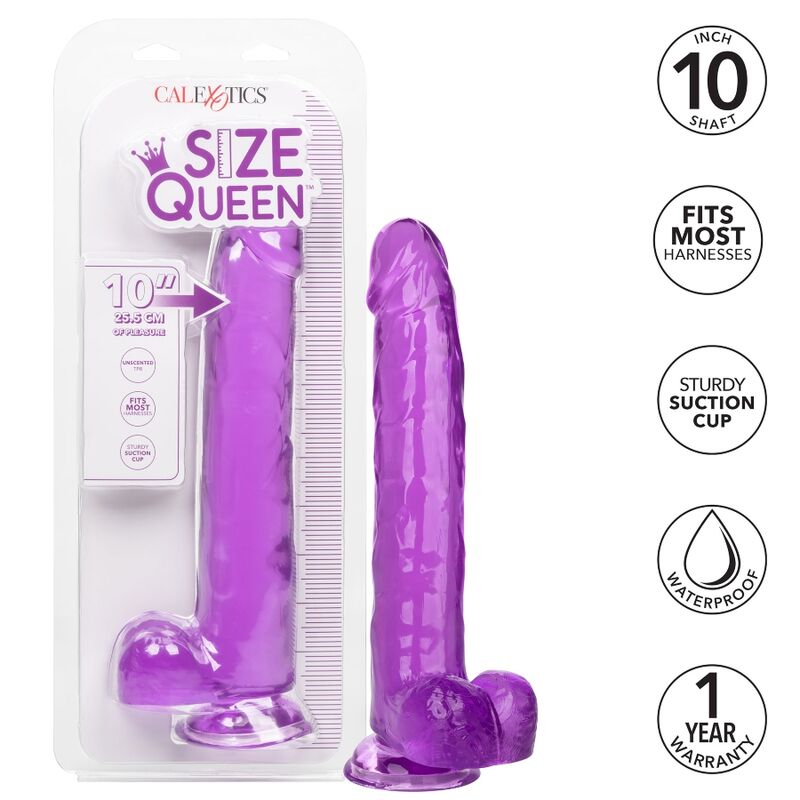 CALEXOTICS - SIZE QUEEN DILDO PURPLE 25.5 CM - 7