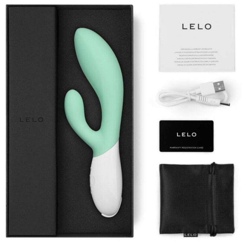LELO - INA 3 GREEN RABBIT VIBRATOR LUXURY SEAWEED - 5