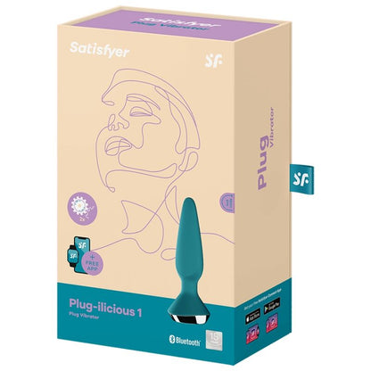 SATISFYER - PLUG ILICIOUS 1 PLUG VIBRATOR GREEN - 3
