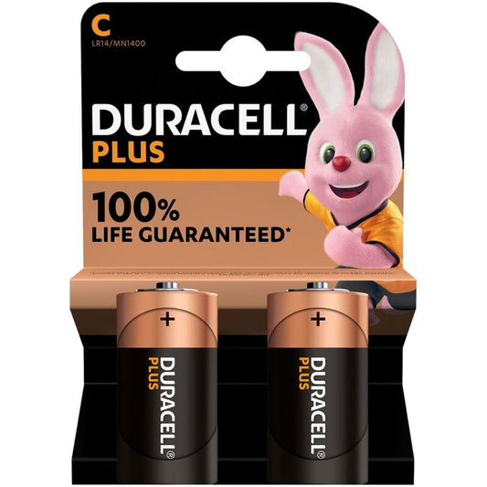 DURACELL - PLUS POWER BATTERY ALCALINA C LR14 2 UNITS - 1