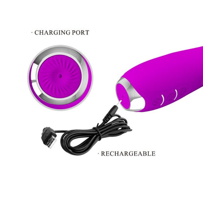 PRETTY LOVE - MOLLY VIBRATOR WITH RECHARGEABLE ROTATION - 3