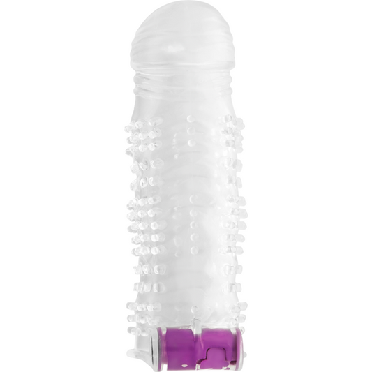 OHMAMA - TEXTURED PENIS SHEATH WITH VIBRATING BULLET - 1