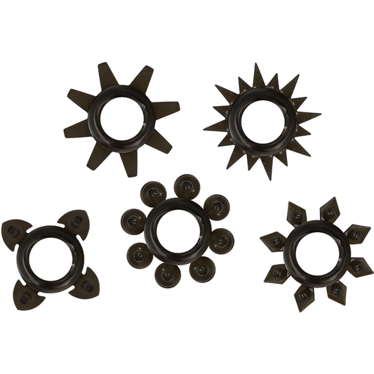 OHMAMA - SET OF 5 SILICONE TESTICLE AND PENIS RINGS - 1