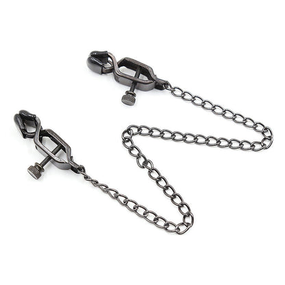 OHMAMA FETISH - METAL CLAMPS WITH BLACK CHAIN - 2