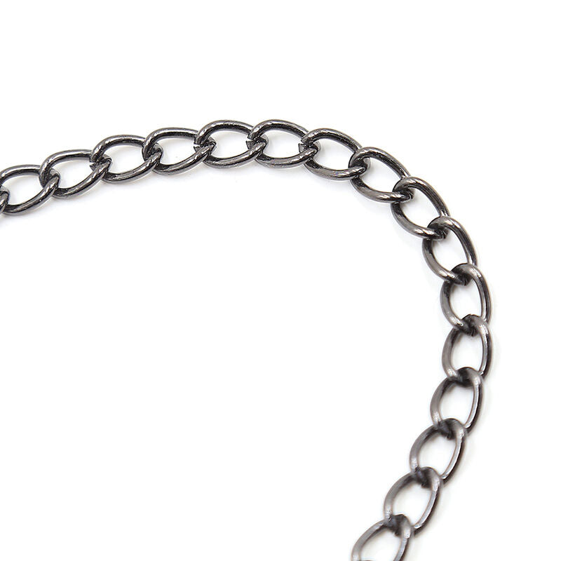 OHMAMA FETISH - METAL CLAMPS WITH BLACK CHAIN - 3