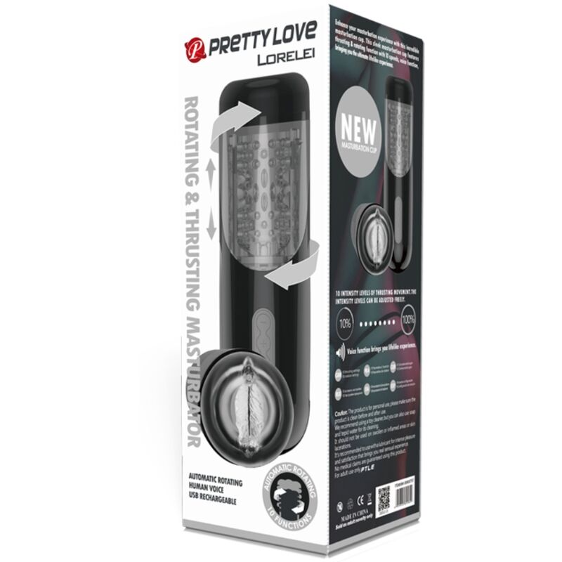 PRETTY LOVE - LORELEI MULTIFUNCTION RECHARGEABLE MASTURBATOR - 1