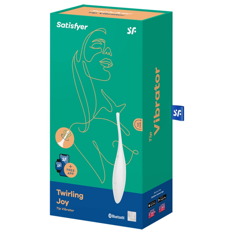 SATISFYER - TWIRLING JOY CLIT TIP VIBRATOR WHITE - 5