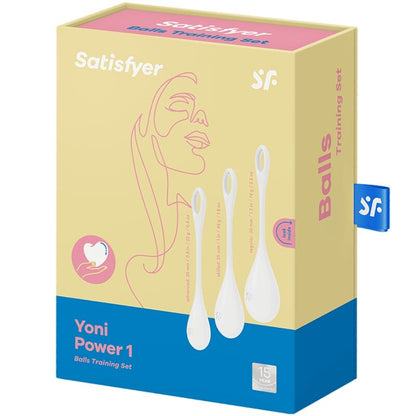SATISFYER - YONI POWER 1 TRAINING SET WHITE - 2