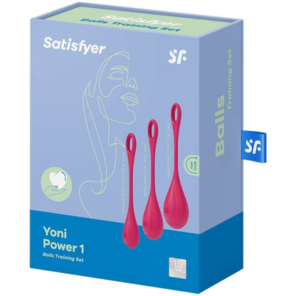SATISFYER - YONI POWER 1 TRAINING SET RED - 4