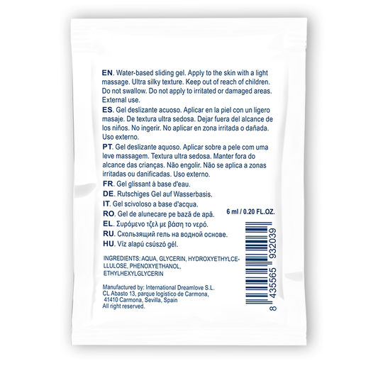 WATERFEEL - NEUTRAL WATER-BASED SLIDING GEL 6 ML - 1