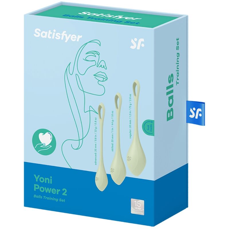 SATISFYER - YONI POWER 2 TRAINING SET GREEN - 2