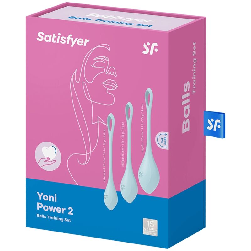 SATISFYER - YONI POWER 2 TRAINING SET BLUE - 3