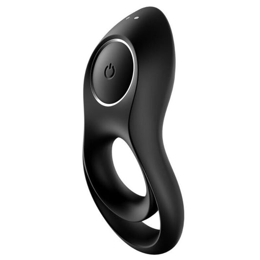 SATISFYER - LEGENDARY DUO RING VIBRATOR BLACK - 1
