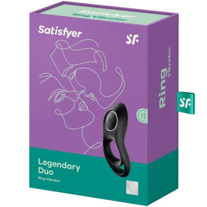 SATISFYER - LEGENDARY DUO RING VIBRATOR BLACK - 4