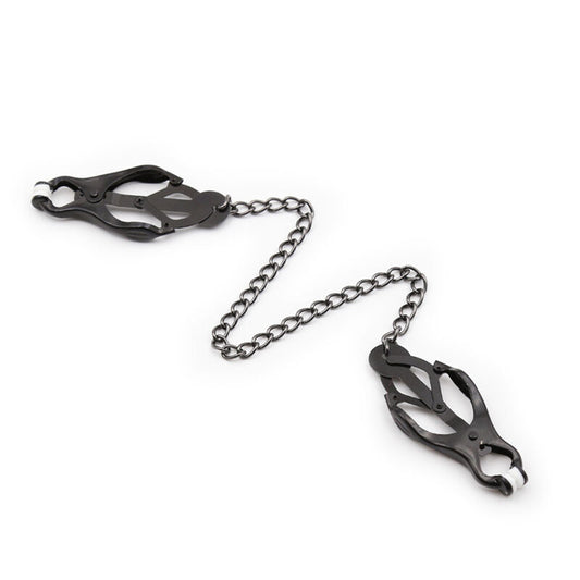 OHMAMA FETISH - JAPANESE NIPPLE Clamps WITH BLACK CHAIN - 1