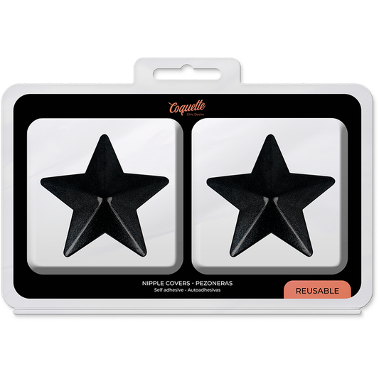 COQUETTE CHIC DESIRE - NIPPLE COVERS BLACK STARS - 1