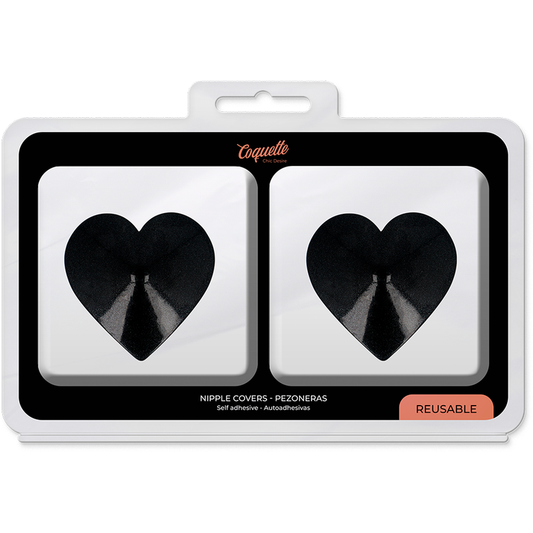 COQUETTE CHIC DESIRE - NIPPLE COVERS BLACK HEARTS - 1