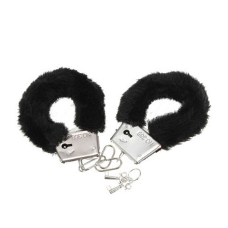 DIABLO PICANTE - PLEASURE FURRY HANDCUFFS BLACK - 1