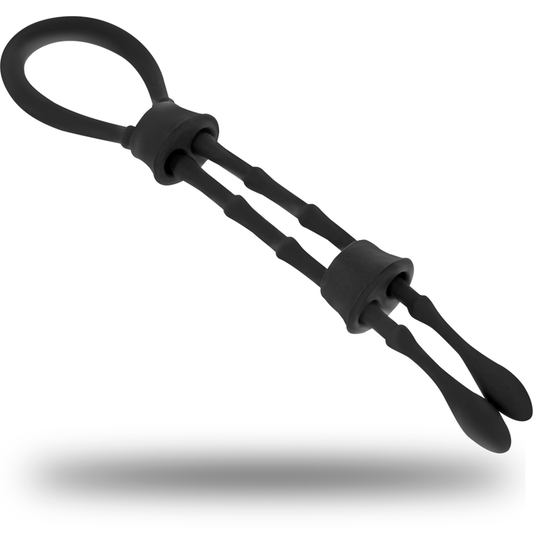 OHMAMA FETISH - SILICONE CORD-COCK AND TESTICLES RING - 1