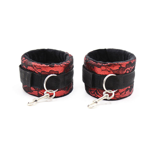 OHMAMA FETISH - VELVET HANDCUFFS WITH NYLON TAPE - 1