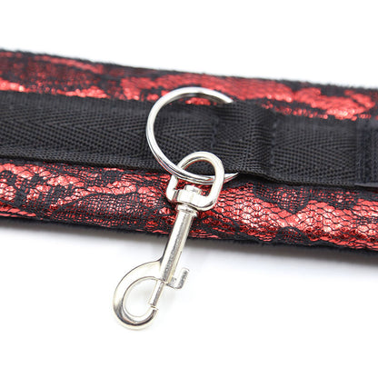 OHMAMA FETISH - VELVET HANDCUFFS WITH NYLON TAPE - 3