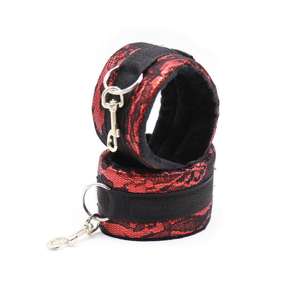 OHMAMA FETISH - VELVET HANDCUFFS WITH NYLON TAPE - 10