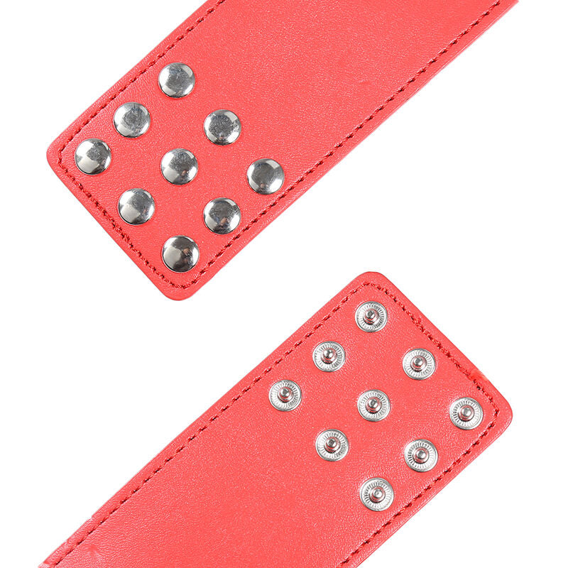OHMAMA FETISH - RED HANDCUFFS WITH SNAP CLOSURE - 2
