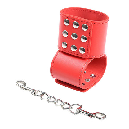 OHMAMA FETISH - RED HANDCUFFS WITH SNAP CLOSURE - 5