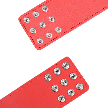 OHMAMA FETISH - RED HANDCUFFS WITH SNAP CLOSURE - 8