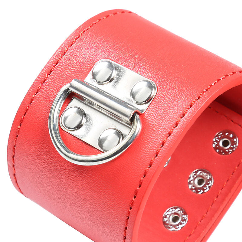 OHMAMA FETISH - RED HANDCUFFS WITH SNAP CLOSURE - 9