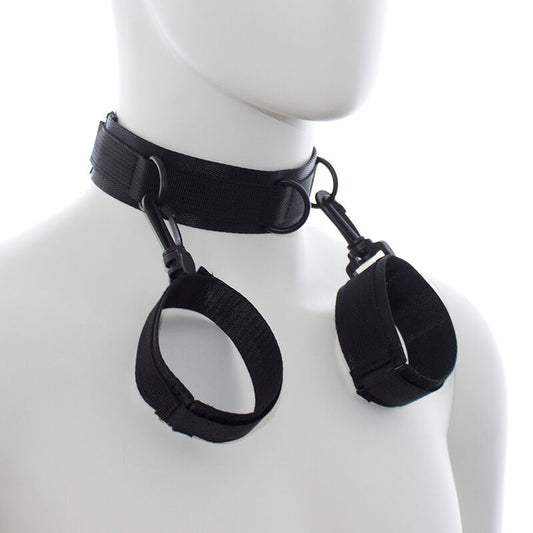 OHMAMA FETISH - NYLON HANDCUFFS AND COLLAR - 1