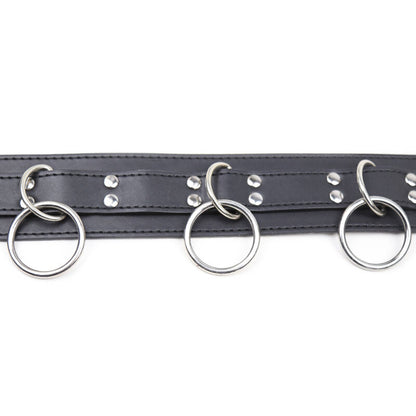 OHMAMA FETISH - SUBMISSION NECKLACE WITH 3 RINGS - 3