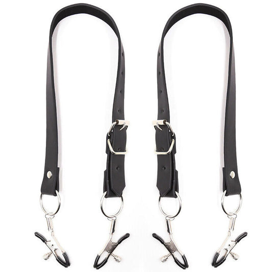 OHMAMA FETISH - CLITORIS CLAMPS WITH LEG STRAPS - 1