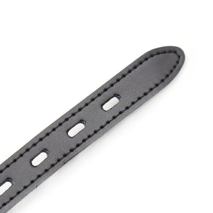 OHMAMA FETISH - SILICONE BALL GAG WITH LEATHER BELT (PADLOCK INCLUDED) - 3
