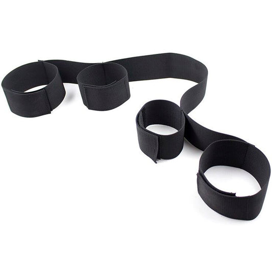 OHMAMA FETISH - SPREADER SOFT BAR FULL NYLON WRIST RESTRAINTS - 1