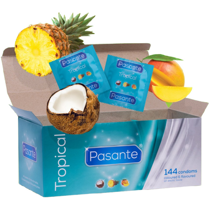 PASANTE - CONDOMS TROPICAL FLAVORS 144 UNITS - 2
