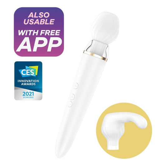 SATISFYER - DOUBLE WANDER APP WHITE - 1