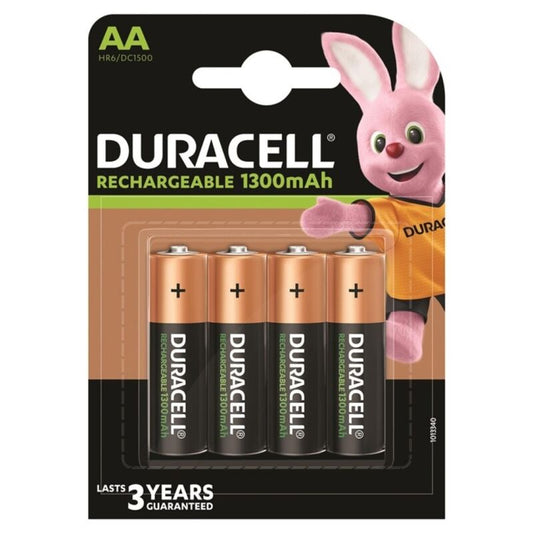 DURACELL - RECHARGEABLE BATTERY HR6 AA 1300mAh 4 UNIT - 1