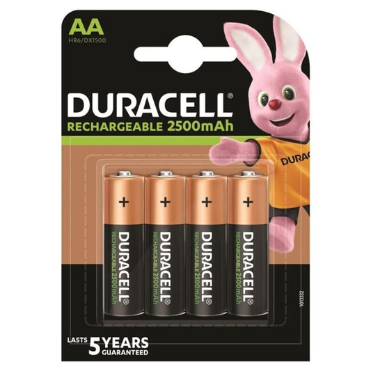 DURACELL - RECHARGEABLE BATTERY HR6 AA 2500mAh 4 UNIT - 1