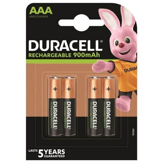 DURACELL - RECHARGEABLE BATTERY HR03 AAA 900mAh 4 UNIT - 1