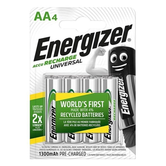 ENERGIZER - UNIVERSAL RECHARGEABLE BATTERY HR6 AA 1300mAh 4 UNIT - 1