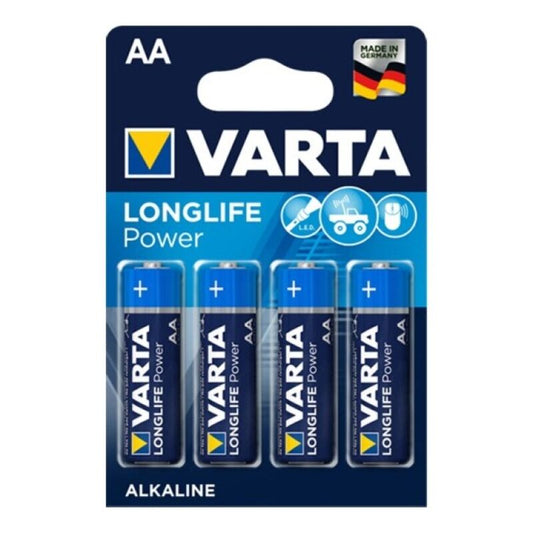 VARTA - LONGLIFE POWER ALKALINE BATTERY AA LR6 4 UNIT - 1