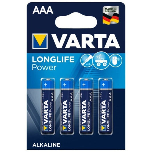 VARTA - LONGLIFE POWER ALKALINE BATTERY AAA LR03 4 UNIT - 1