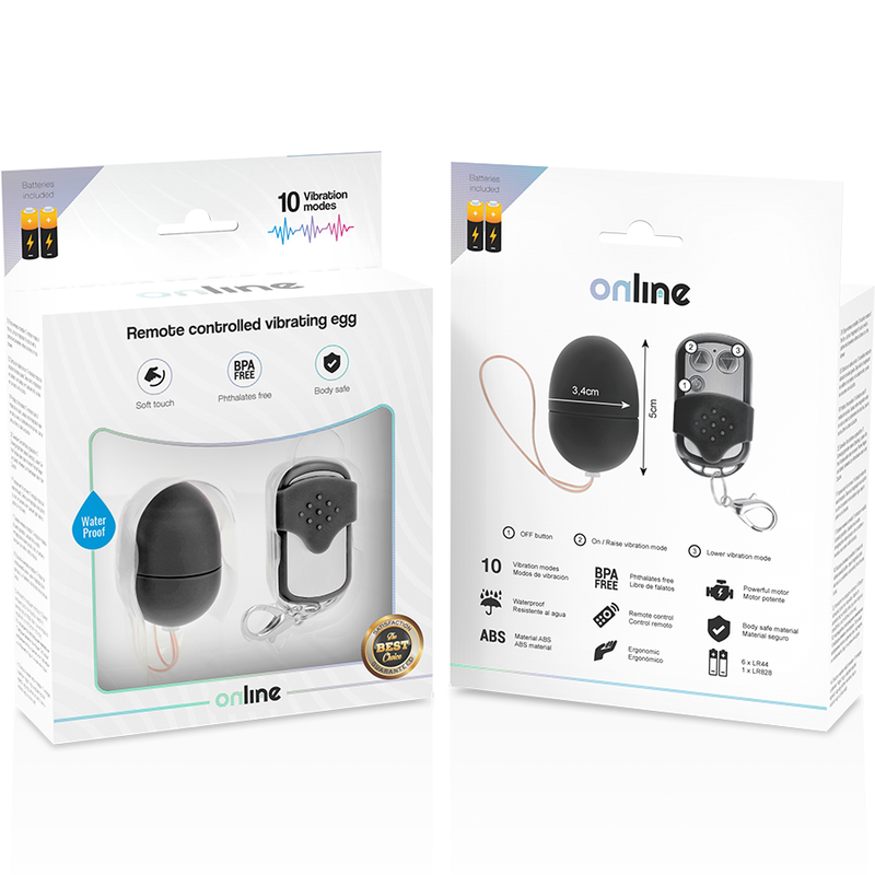 ONLINE - REMOTE CONTROL VIBRATING EGG S BLACK - 3