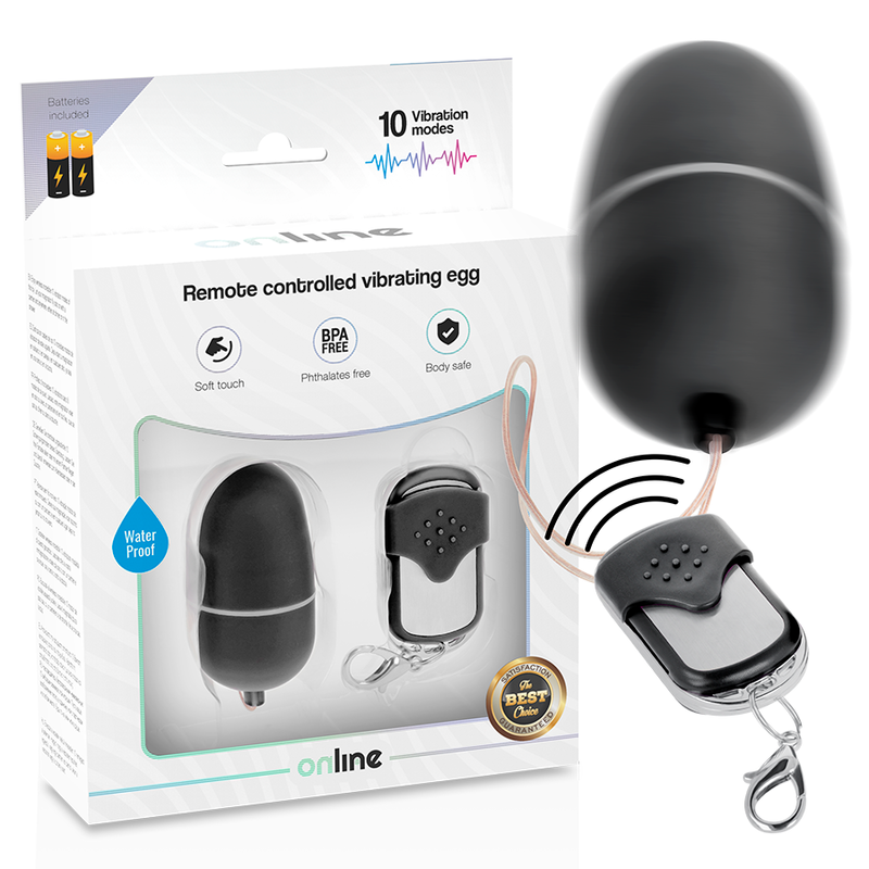 ONLINE - REMOTE CONTROL VIBRATING EGG M BLACK - 5