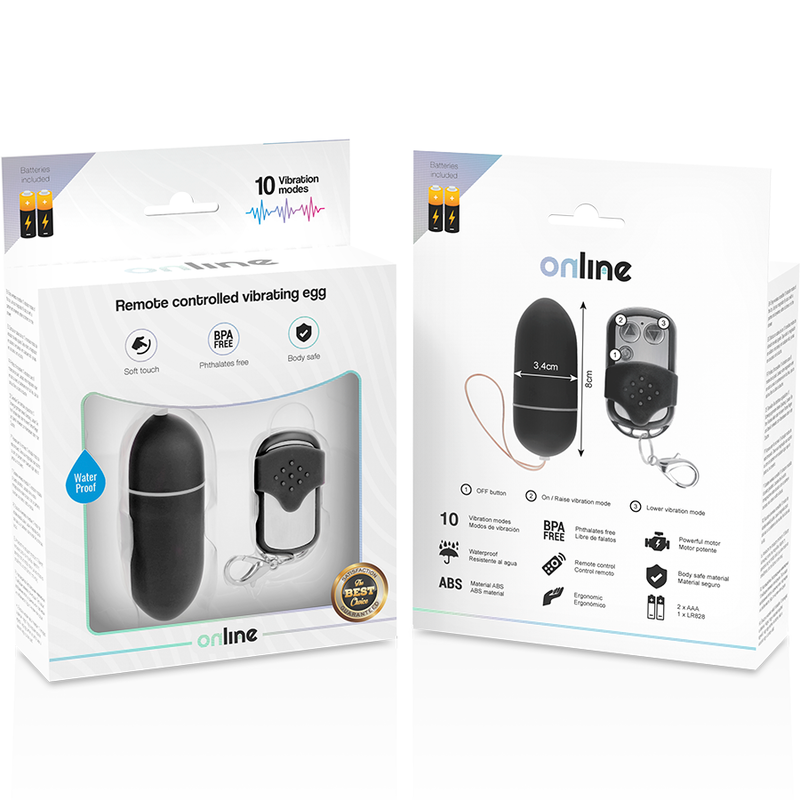 ONLINE - REMOTE CONTROL VIBRATING EGG L BLACK - 3