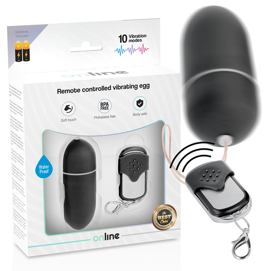 ONLINE - REMOTE CONTROL VIBRATING EGG L BLACK - 1