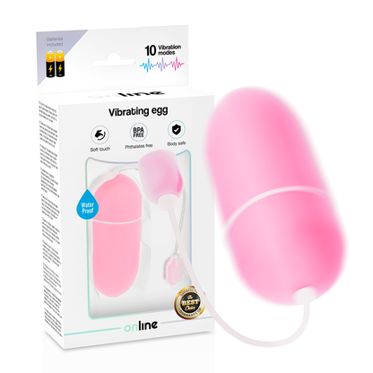 ONLINE - WATERPROOF VIBRATING EGG PINK - 4