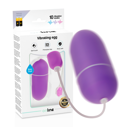 ONLINE - WATERPROOF VIBRATING EGG PURPLE - 4