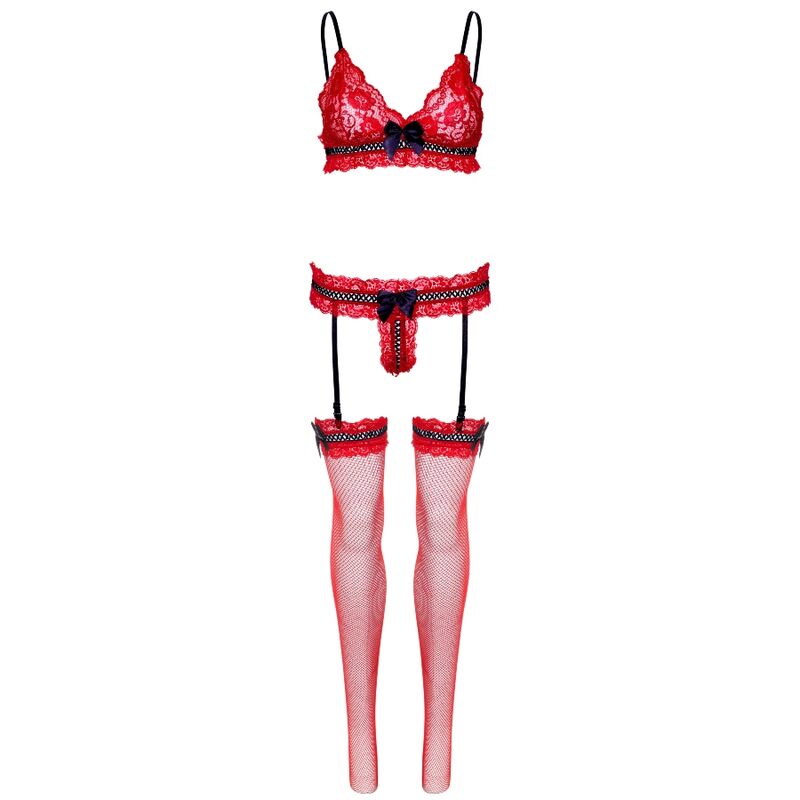 LEG AVENUE - THREE PIECES SET ONE SIZE - RED - 5